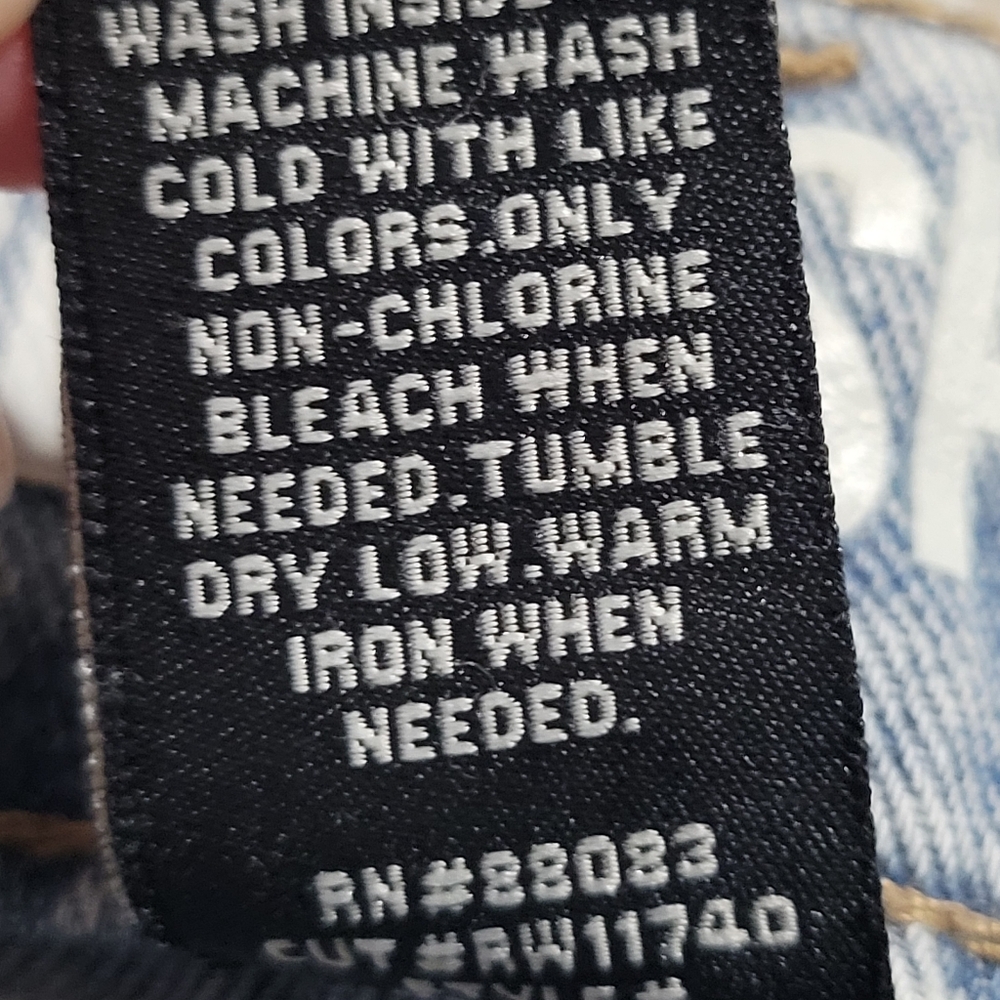 Rewash Brand A-Line Distressed Bermuda Jean Shorts Size 5/27 Light Indigo - Picture 15 of 15
